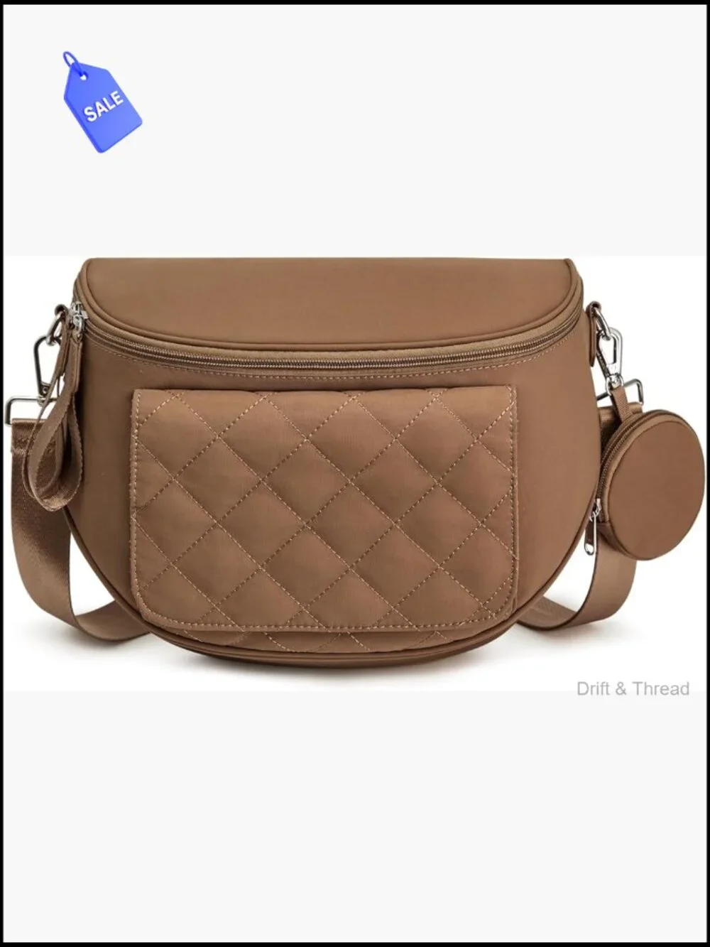 Mini Diaper Bag Crossbody with Changing Pad Nylon Waterproof